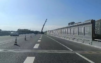 G1504宁波绕城高速公路北侧原有声屏障顶部加装降噪工程竣工啦